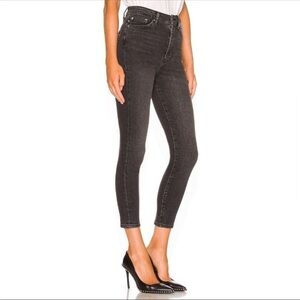 Lovers and Friends Mason High Rise Skinny Vadera Grey Black Women's 24
